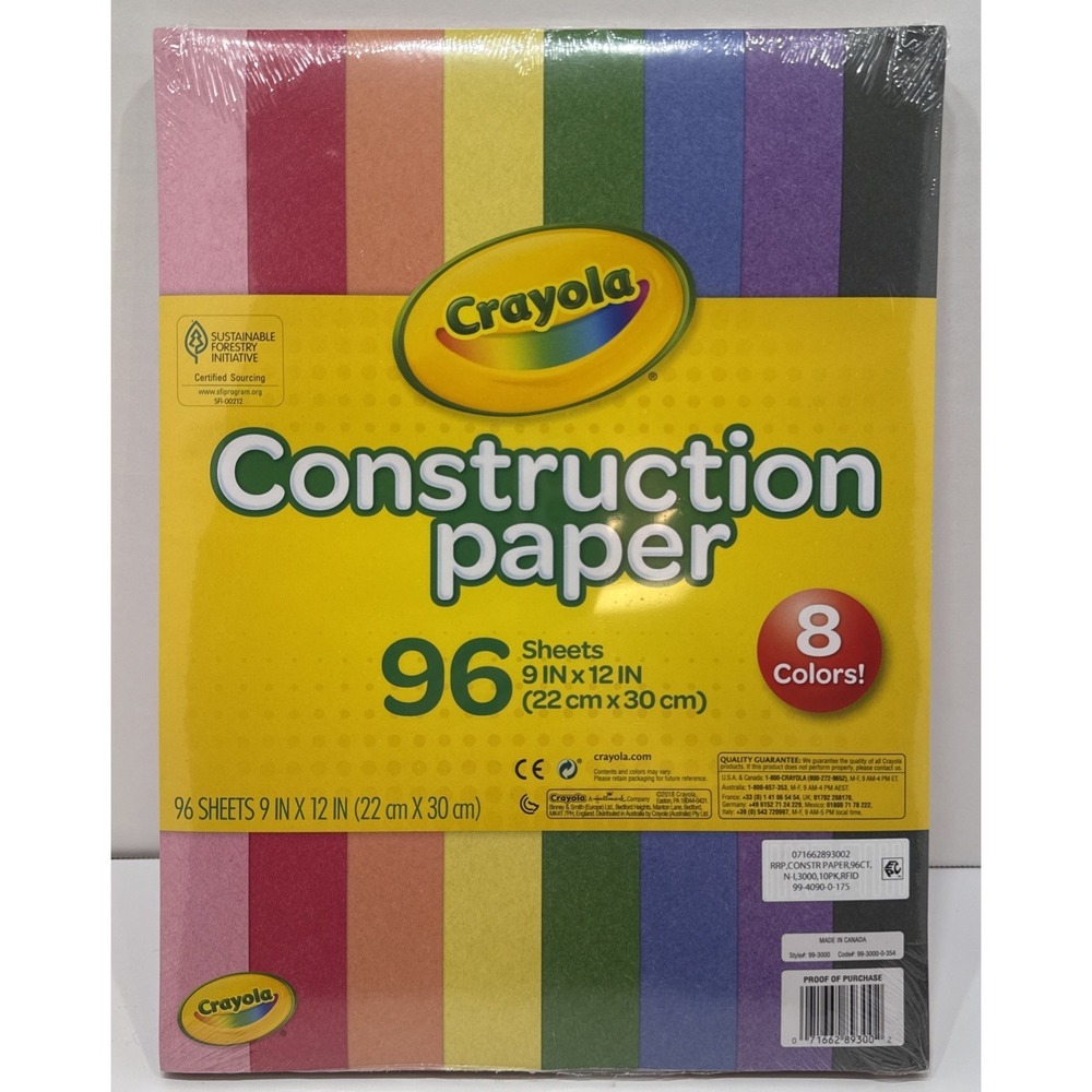 Crayola Construction Paper, 96 Sheets